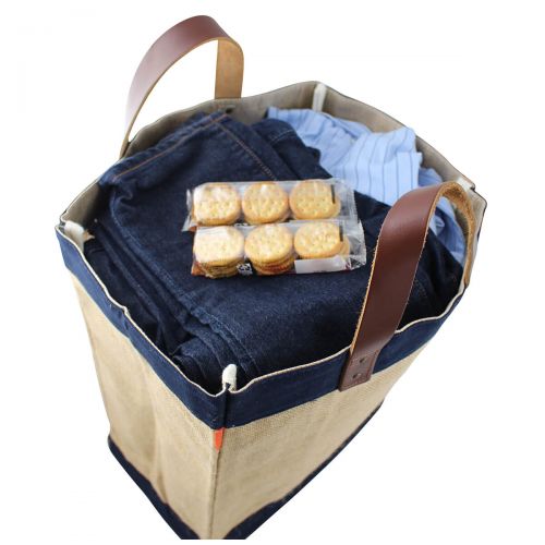 Jute Market Bag Navy