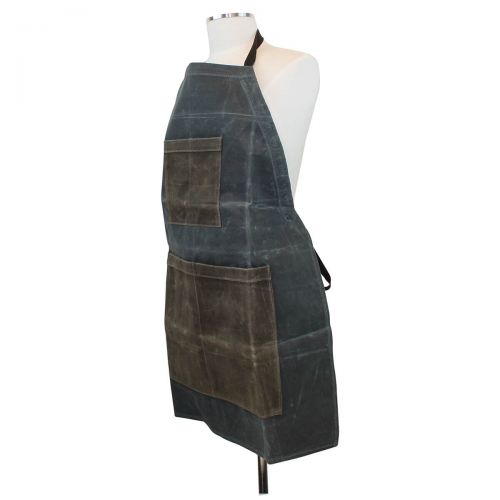 Waxed Canvas Two-Toned Utility Apron Slate &amp; Olive