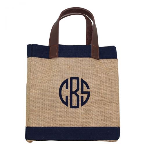 Mini Jute Market Bag Navy