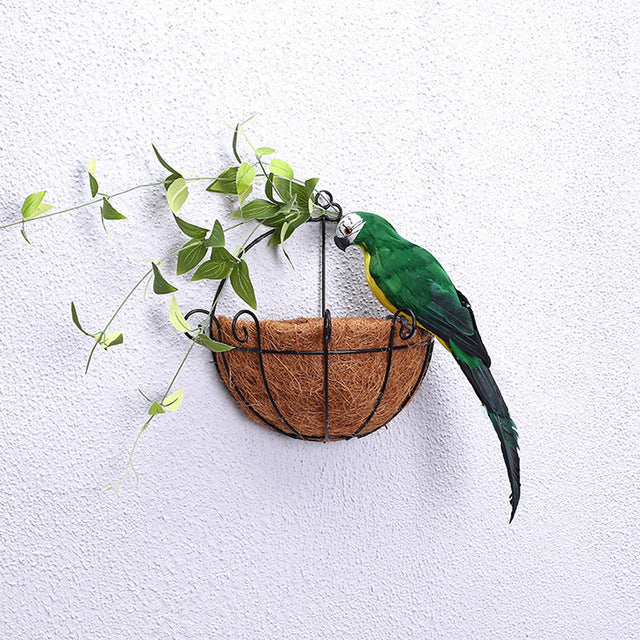 25/35 CM Handmade Simulation Parrot Creative Feather Lawn Figurine Ornament Animal Bird Garden Bird Prop Decoration